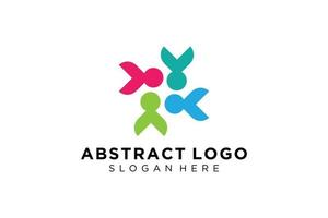 vector abstract mensen en familie logo verzameling, mensen pictogrammen, Gezondheid logo sjabloon, zorg symbool.