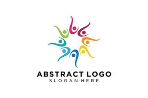 vector abstract mensen en familie logo verzameling, mensen pictogrammen, Gezondheid logo sjabloon, zorg symbool.