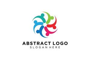 vector abstract mensen en familie logo verzameling, mensen pictogrammen, Gezondheid logo sjabloon, zorg symbool.