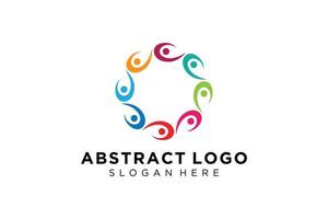 vector abstract mensen en familie logo verzameling, mensen pictogrammen, Gezondheid logo sjabloon, zorg symbool.