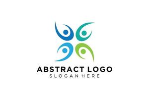 vector abstract mensen en familie logo verzameling, mensen pictogrammen, Gezondheid logo sjabloon, zorg symbool.