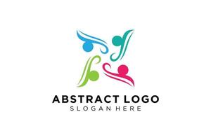 vector abstract mensen en familie logo verzameling, mensen pictogrammen, Gezondheid logo sjabloon, zorg symbool.