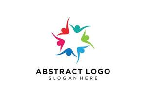 vector abstract mensen en familie logo verzameling, mensen pictogrammen, Gezondheid logo sjabloon, zorg symbool.