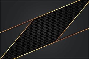 moderne zwart en goud metallic achtergrond vector