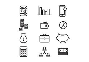 Geplaatste Public Accountant Icons vector