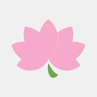 icoon lotus. Chinese nieuw jaar viering elementen. pictogrammen in vlak stijl. mooi zo voor afdrukken, affiches, logo, partij decoratie, groet kaart, enz. vector