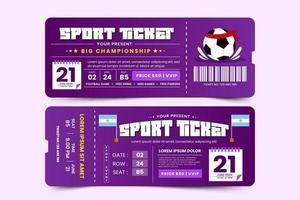 Amerikaans voetbal toernooi sport evenement ticket ontwerp sjabloon gemakkelijk naar aanpassen vector