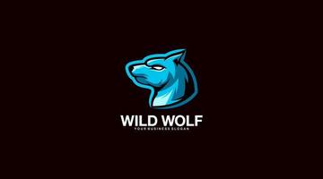 wild wolf vector logo ontwerp illustratie