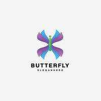 vlinder ontwerp logo helling kleurrijk vector