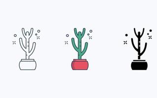 cactus fabriek illustratie icoon vector