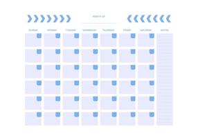 Gratis unieke maandelijkse kalendervectoren