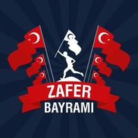 zafer bayrami-feestkaart vector