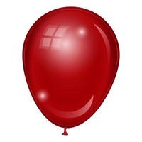 realistisch rood ballon illustratie Aan geïsoleerd achtergrond vector