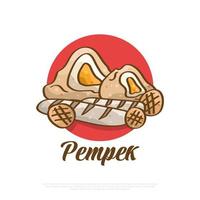 pempek illustratie, Indonesisch traditioneel voedsel. traditioneel keuken van palembang genaamd empek-empek vector