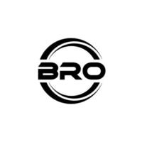 bro brief logo ontwerp in illustratie. vector logo, schoonschrift ontwerpen voor logo, poster, uitnodiging, enz.