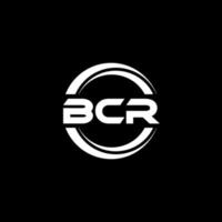 bcr brief logo ontwerp in illustratie. vector logo, schoonschrift ontwerpen voor logo, poster, uitnodiging, enz.