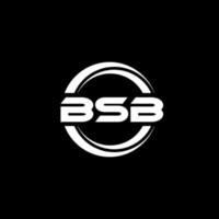 bsb brief logo ontwerp in illustratie. vector logo, schoonschrift ontwerpen voor logo, poster, uitnodiging, enz.