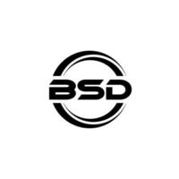 bsd brief logo ontwerp in illustratie. vector logo, schoonschrift ontwerpen voor logo, poster, uitnodiging, enz.