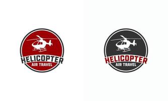 helikopter logo ontwerpen insigne vector sjabloon,