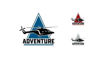 helikopter logo ontwerpen insigne vector sjabloon,