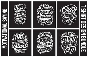 belettering t overhemd ontwerp bundel, motiverende gezegde t overhemd ontwerp set, typografie t overhemd ontwerp bundel vector