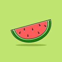 illustratie van besnoeiing watermeloen in tekenfilm stijl Aan geïsoleerd achtergrond vector