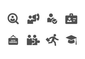 Nu Hiring & Recruitment Set Icons vector