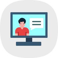 online overleg plegen vector icoon ontwerp