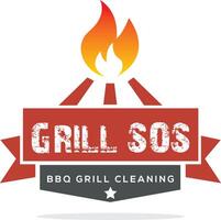 barbecue partij logo ontwerp. vector