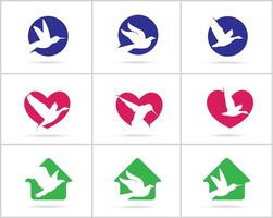 vogel logo vector ontwerp verzameling.