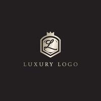 l brief luxe logo ontwerp. vector