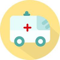 ambulance auto, illustratie, vector, Aan een wit achtergrond. vector