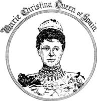 marie christina, wijnoogst illustratie vector