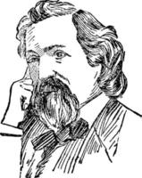 John trowbridge, wijnoogst illustratie vector