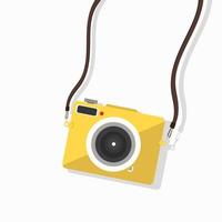 hangende gele camera mini vector