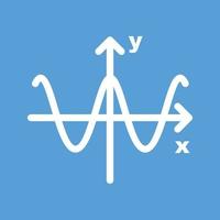 cosinus diagram lijn kleur achtergrond icoon vector