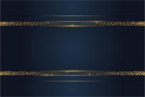 luxe blauwe en gouden metalen achtergrond vector