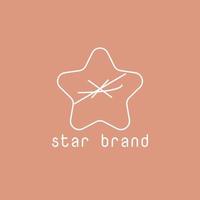 abstract ster logo met gemakkelijk lijnen. vector