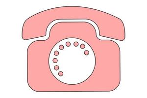 retro stijl telefoon vector