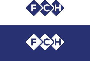 f c h tekst typografie logo ontwerp vector Sjablonen