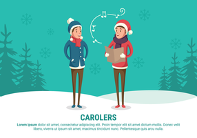 Carolers Vector Illustratie