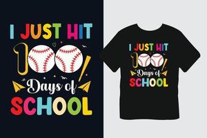 ik alleen maar raken 100 dagen school- t-shirt vector