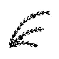 vector minimalistisch hand- getrokken planten. illustratie van fabriek insigne en decoratie in retro stijl