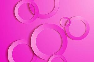 modern roze achtergronden. 3d cirkel papercut laag achtergrond. vector
