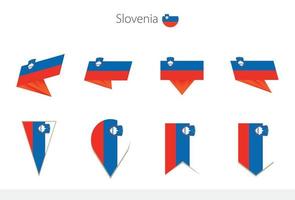 Slovenië nationaal vlag verzameling, acht versies van Slovenië vector vlaggen.