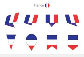 Frankrijk nationaal vlag verzameling, acht versies van Frankrijk vector vlaggen.