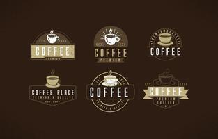 wijnoogst koffie en cafe insigne ontwerp vector
