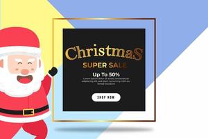 superverkoop voor kerstbanners tot 50 procent vector