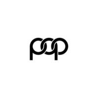 brieven pqo logo gemakkelijk modern schoon vector