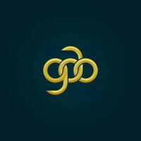 brieven gao logo gemakkelijk modern schoon vector
